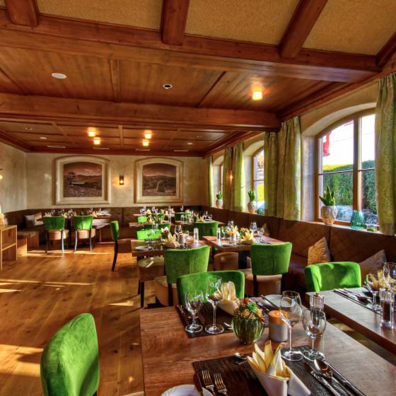 Innenansicht Restaurant im Hotel Königshof in Oberstaufen