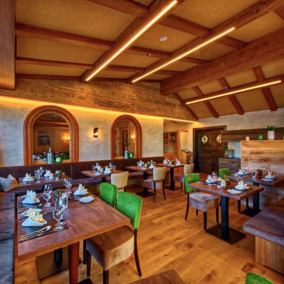 Innenansicht Restaurant im Hotel Königshof in Oberstaufen